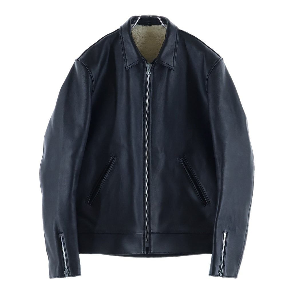 addict clothes(アディクトクローズ) ×MINEDENIM マインデニム シングルライダース ムートン ジャケット ブラック