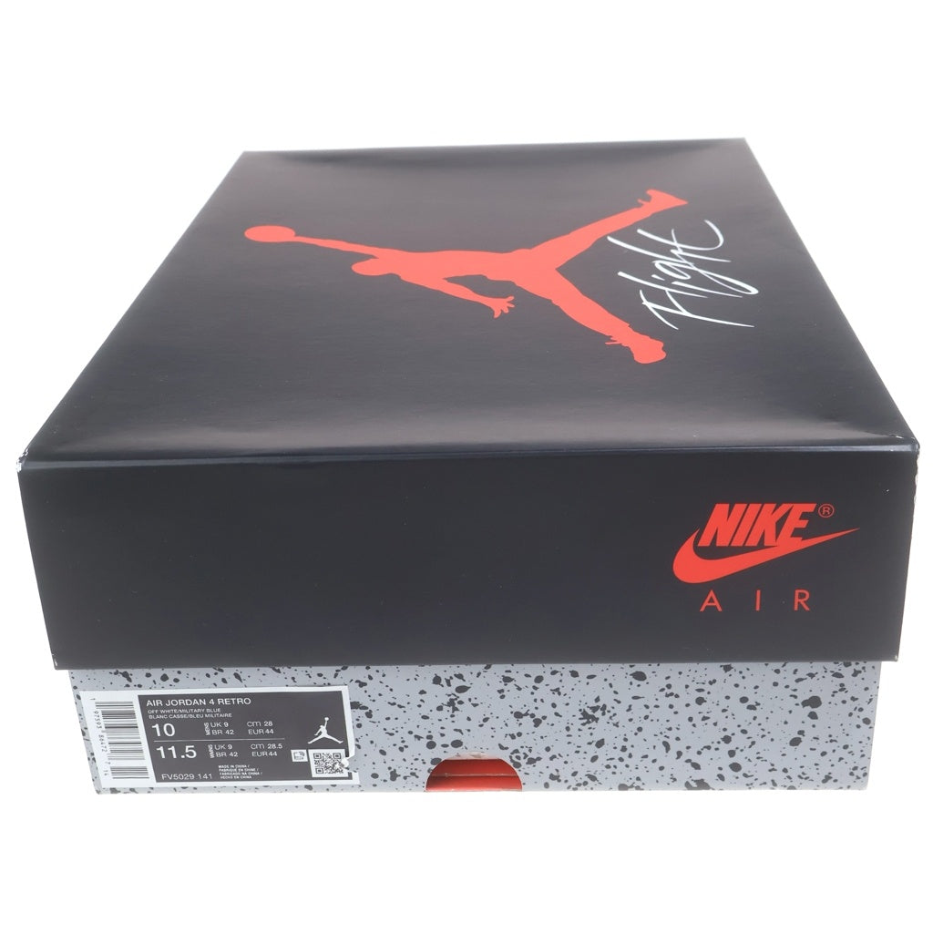 NIKE(ナイキ) AIR JORDAN 4 RETRO INDUSTRIAL BLUE FV5029-141 エアジョーダン4 インダストリアルブルー ハイカットスニーカー ホワイト/ブルー US10/28cm