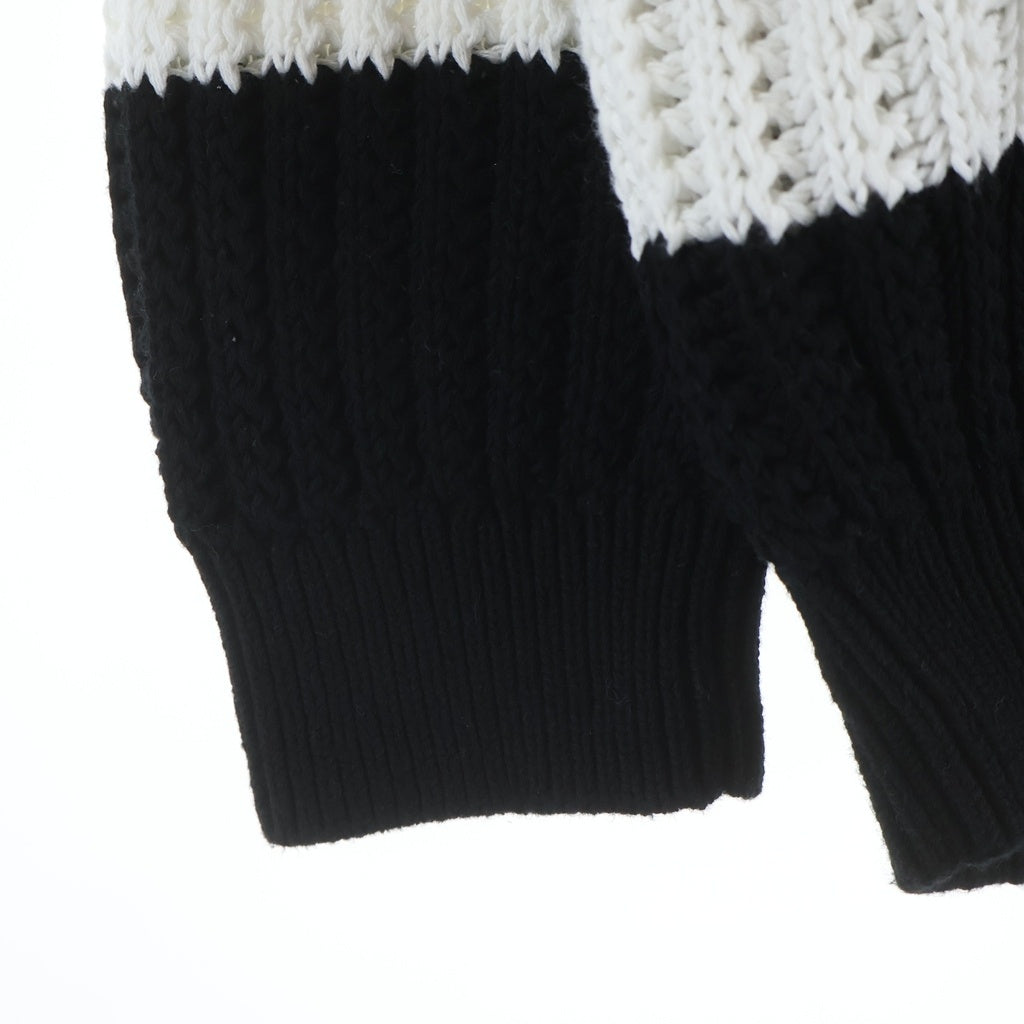 SUPREME(シュプリーム) 25SS Loose Gauge Small Box Sweater ルーズゲージ スモールボックスロゴ ボーダー コットン ニット セーター ブラック/ホワイト