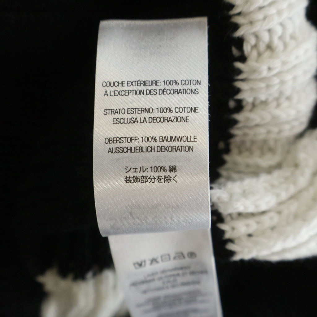 SUPREME(シュプリーム) 25SS Loose Gauge Small Box Sweater ルーズゲージ スモールボックスロゴ ボーダー コットン ニット セーター ブラック/ホワイト