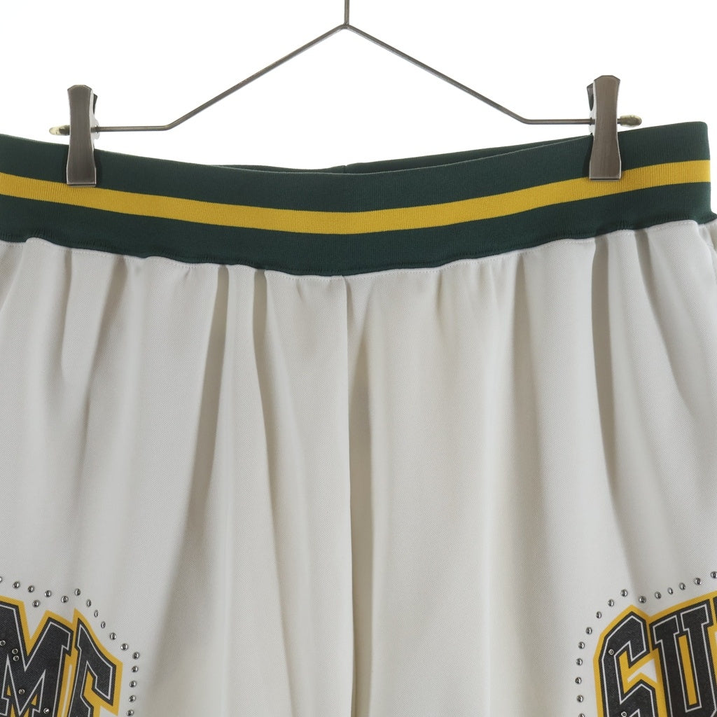 SUPREME(シュプリーム) 25SS Studded Basketball Short スタッズ ラインストーン バスケットボール ロゴ ショートパンツ ハーフパンツ ショーツ ホワイト