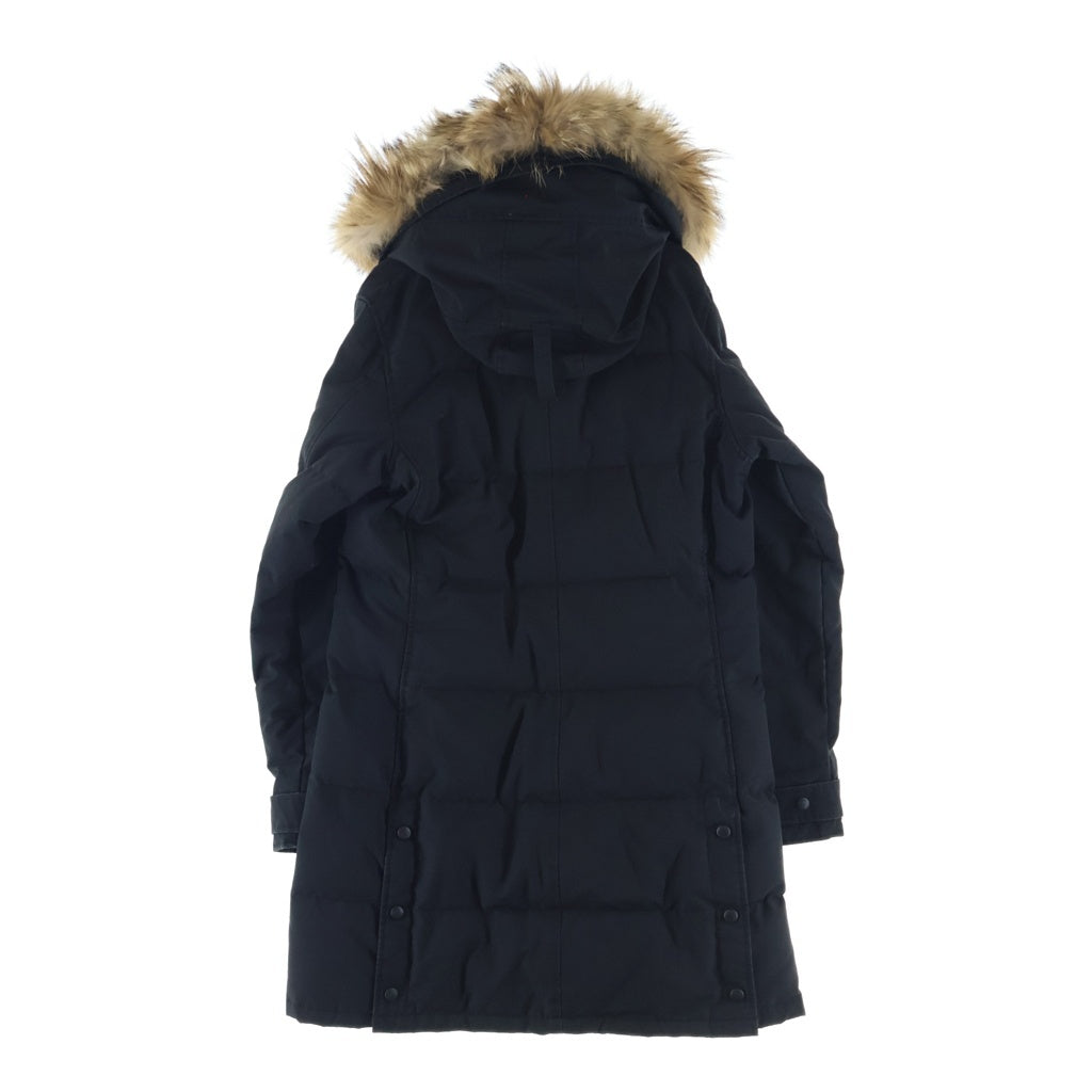CANADA GOOSE(カナダグース) BLACK LABEL SHELBURNE PARKA ブラックレーベル シェルバーンパーカー ファーフーデッド ロング ダウンジャケット ブラック レディース 3802LB