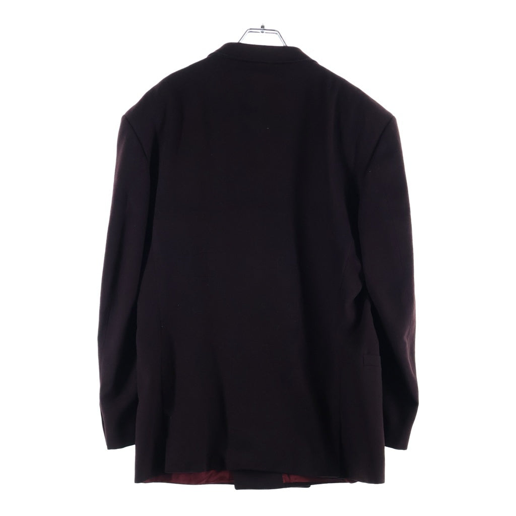 GIANNI VERSACE(ジャンニ ヴェルサーチ) カシミヤ ウール 2B ダブルテーラードジャケット ボルドー