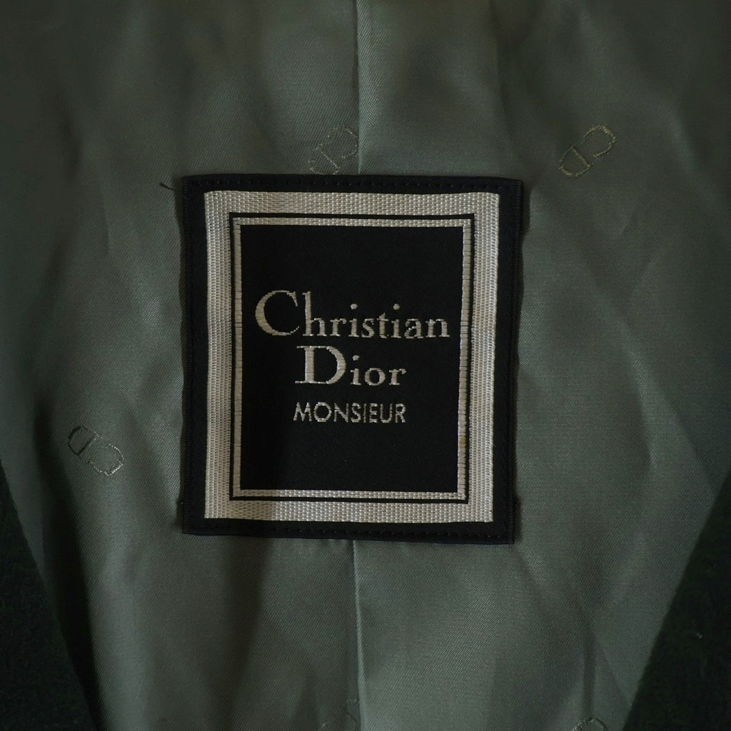 Christian Dior MONSIEUR(クリスチャンディオールムッシュ) ウール 2B ダブルテーラードジャケット コート グリーン