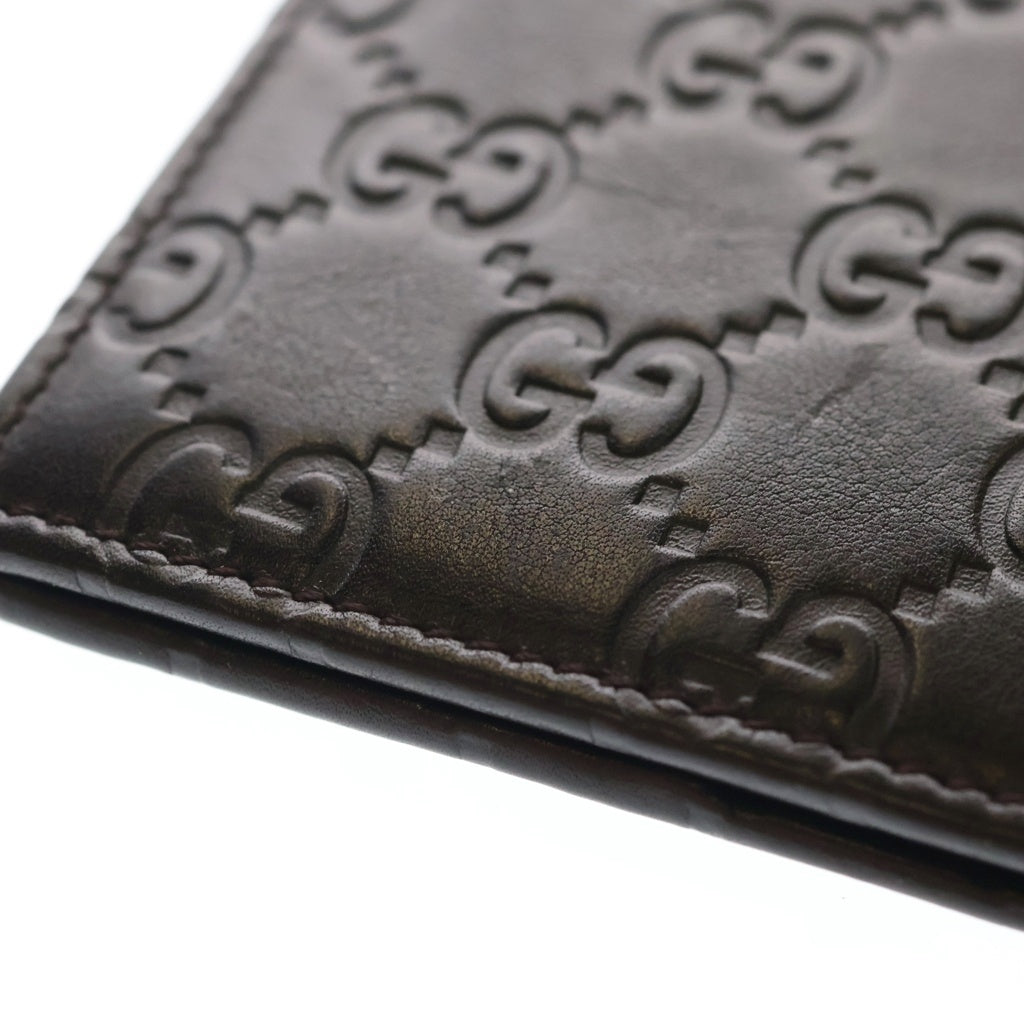 GUCCI(グッチ) シマ カードケース パスポートケース ブラウン 247261