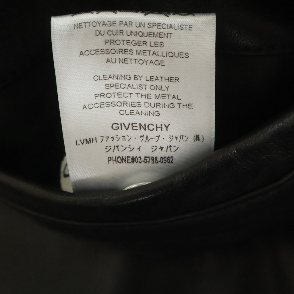 GIVENCHY(ジバンシィ) ジップアップ ラムレザー ボンバージャケット ブルゾン ブラック BM00K660TC