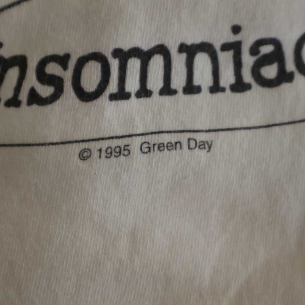 VINTAGE(ヴィンテージ) 90S VINTAGE Green Day Insomniac Tour 1995-96 T-shirt ヴィンテージ グリーンデイ インソムニアック ツアー 両面プリント クルーネック半袖Tシャツカットソー