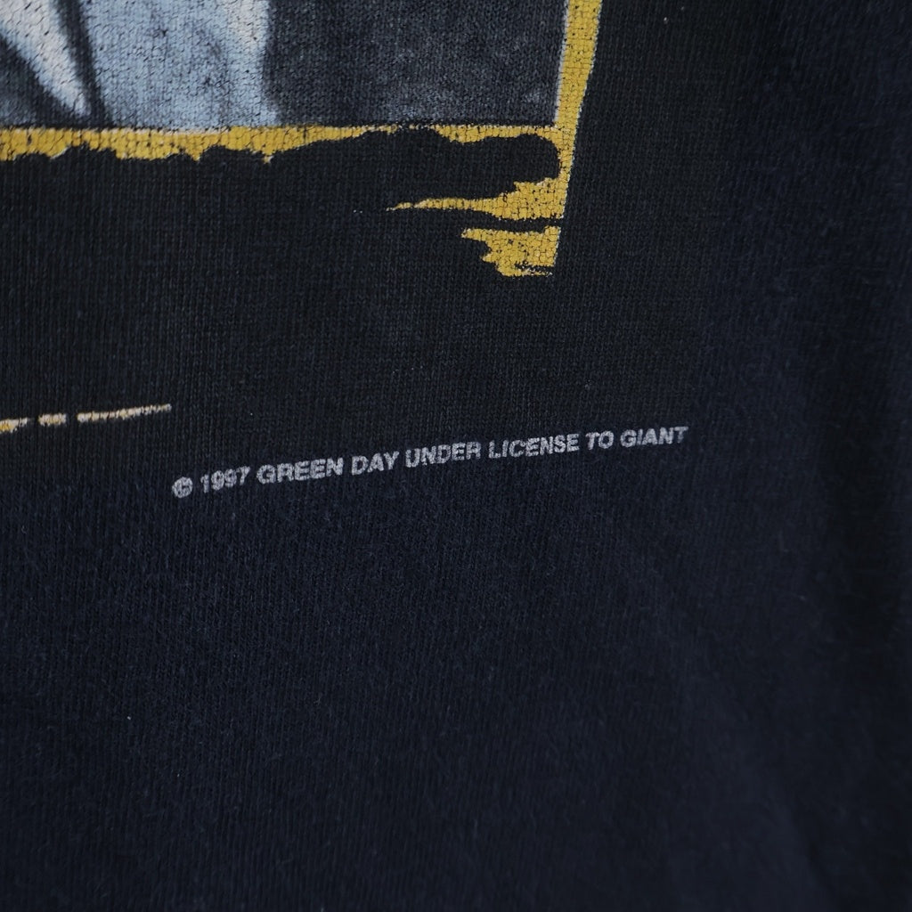 VINTAGE(ヴィンテージ) 90S VINTAGE Green Day Nimrod 1997 ヴィンテージ グリーンデイ ニムロッド 両面プリント クルーネック半袖Tシャツカットソーブラック