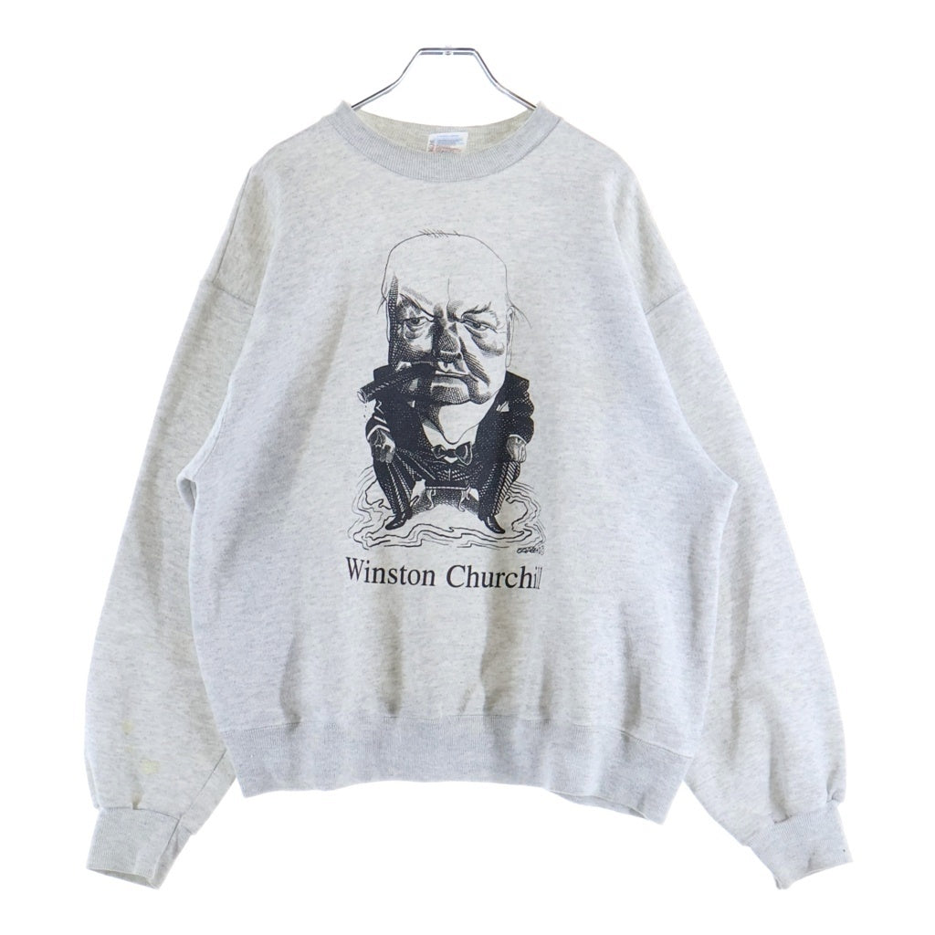 VINTAGE(ヴィンテージ) 90S VINTAGE Hanes Winston Churchill Sweat Largely Literary ヴィンテージ ヘインズ ウィンストン チャーチル アートプリント スウェットトレーナー