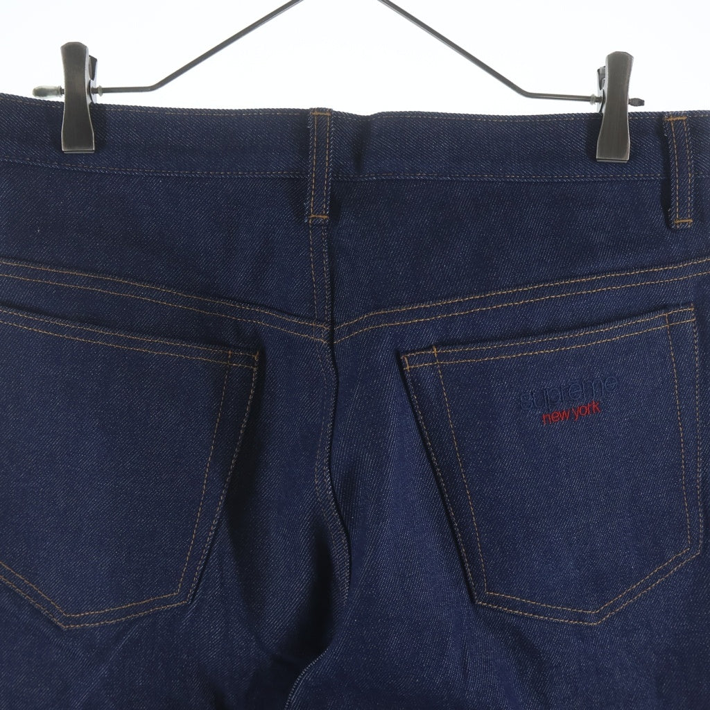 SUPREME(シュプリーム) 25SS Rigid Baggy Selvedge Jean クラシックロゴ刺繍 リジッド バギー セルビッジ ジーンズ デニムパンツ インディゴ
