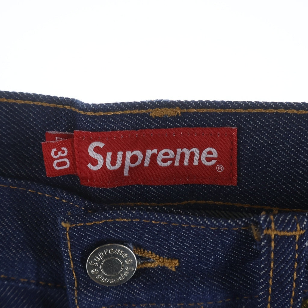 SUPREME(シュプリーム) 25SS Rigid Baggy Selvedge Jean クラシックロゴ刺繍 リジッド バギー セルビッジ ジーンズ デニムパンツ インディゴ