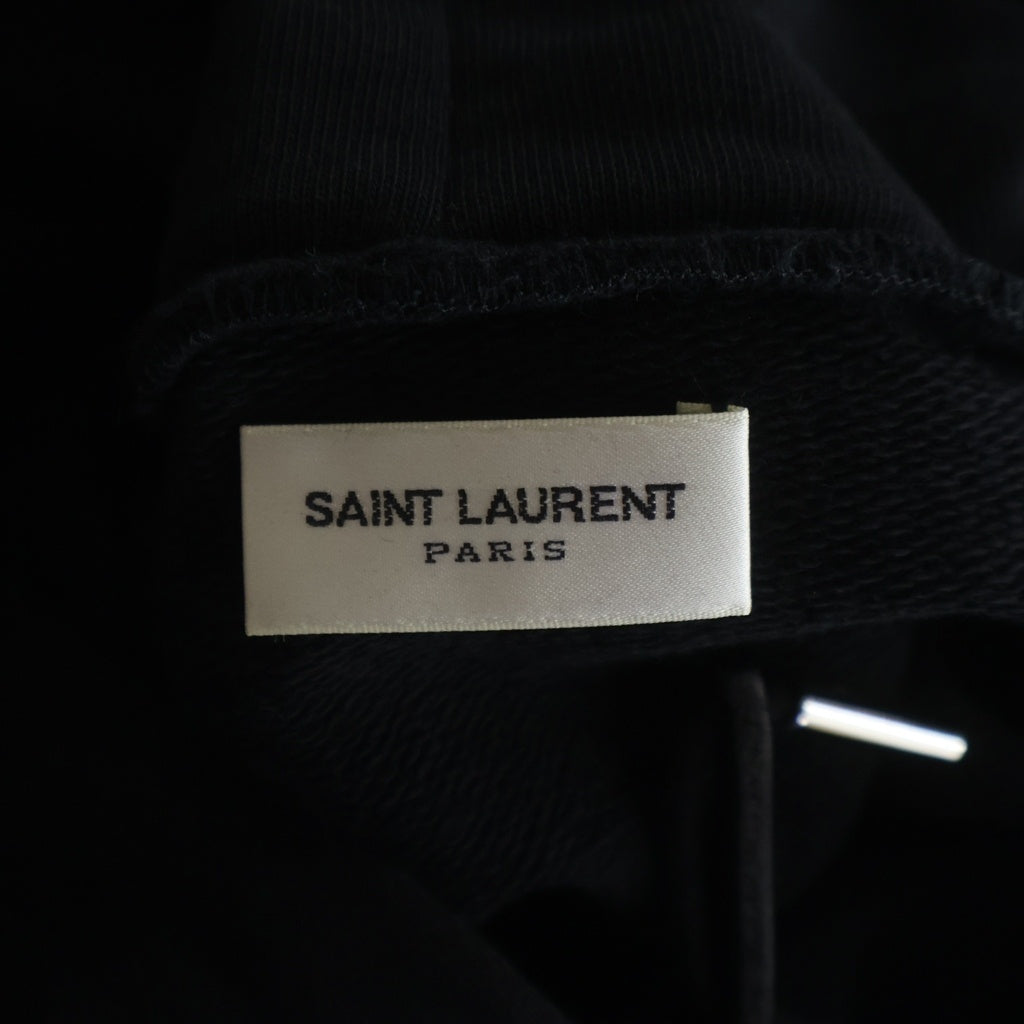 SAINT LAURENT PARIS(サンローランパリ) 13AW チェーン装飾 スウェット プルオーバーパーカー ブラック 330572 Y2BM1