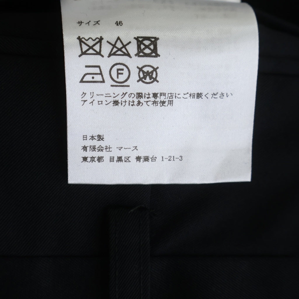 JOHN LAWRENCE SULLIVAN(ジョンローレンスサリバン) WOOL 2B SINGLE BREASTED JACKET ウール シングルブレスト テーラードジャケット スラックスパンツ ブラック セットアップ JLS-01-09 JLS-01-08
