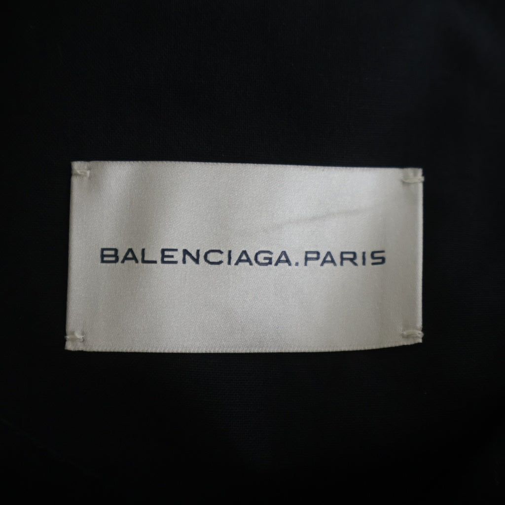 BALENCIAGA(バレンシアガ) WOOL 2B SINGLE BREASTED JACKET ウール シングルブレスト テーラードジャケット スラックスパンツ ブラック セットアップ 284672 TA108