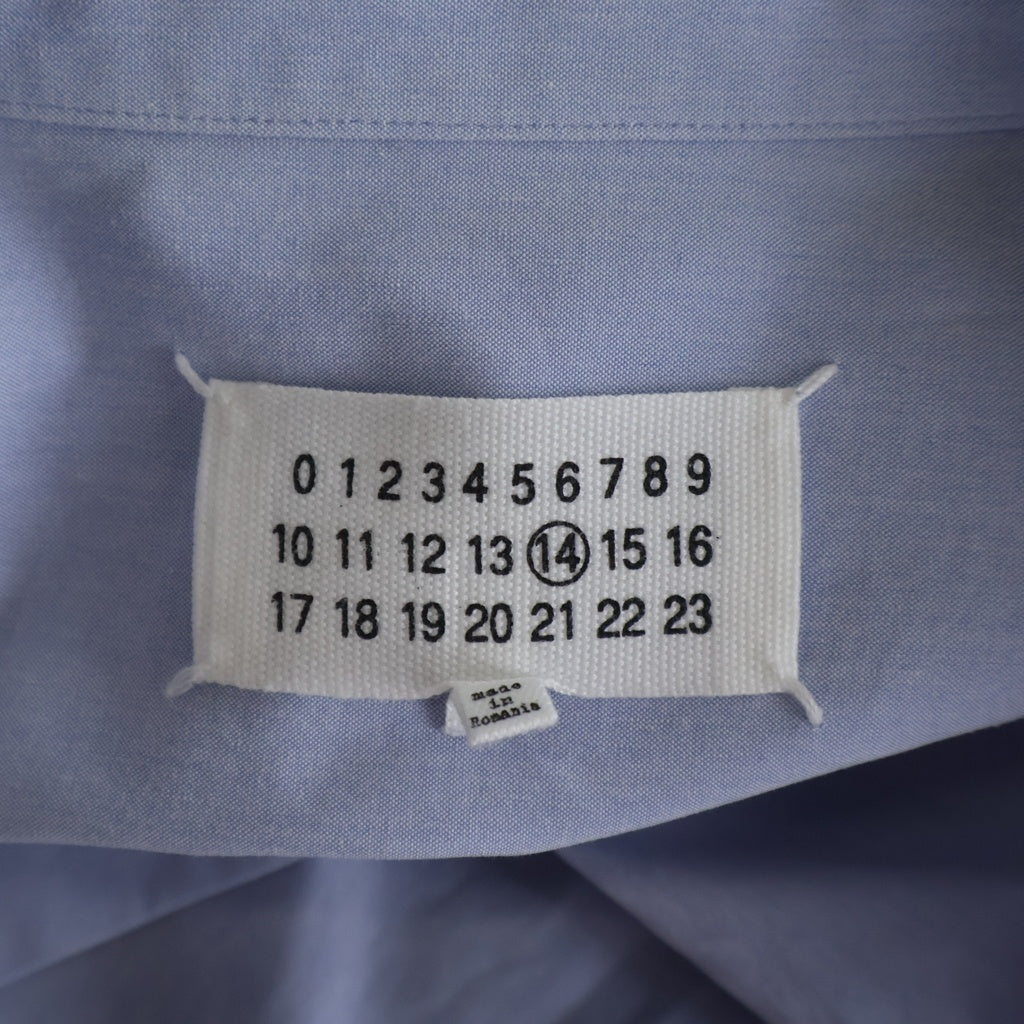 Maison Margiela(メゾンマルジェラ) ボタンダウン コットン 長袖シャツ ブルー 30DL030444034