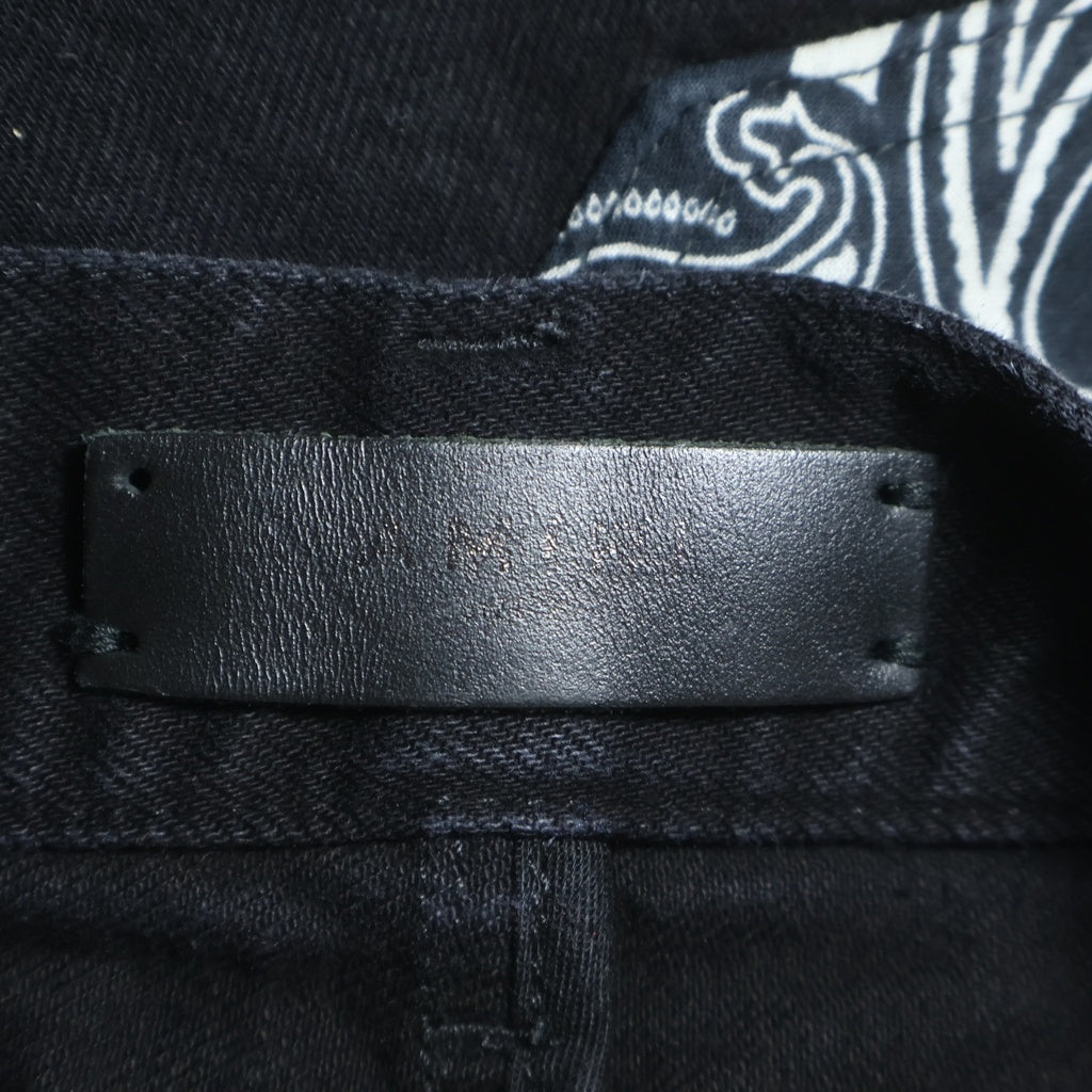 AMIRI(アミリ) 18SS ART PATCH PAINTED DENIM SHORT ダメージ加工 デニムショーツ ハーフパンツ ブラック