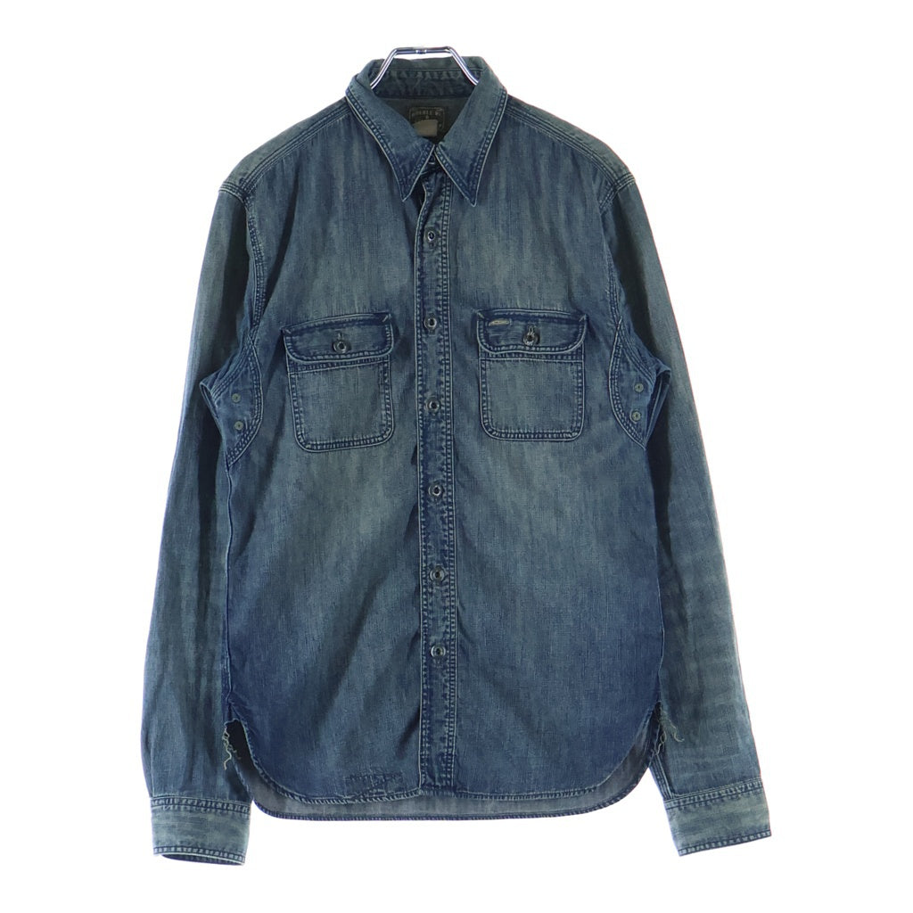 RRL(ダブルアールエル) シャンブレー デニム 長袖シャツ インディゴ