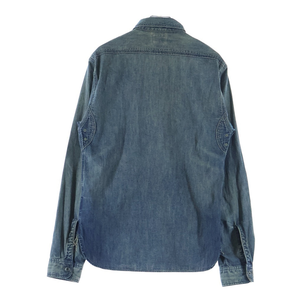 RRL(ダブルアールエル) シャンブレー デニム 長袖シャツ インディゴ