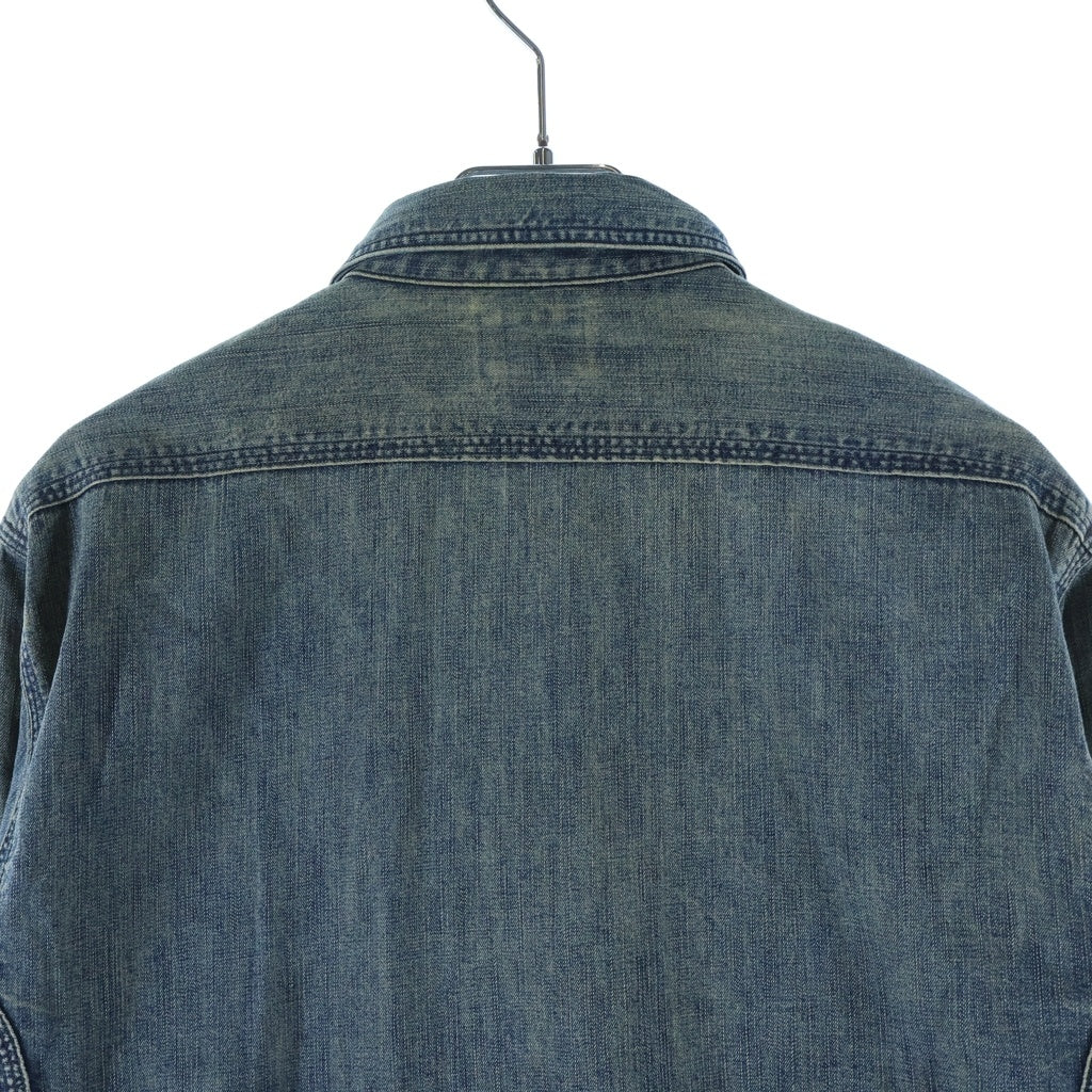 RRL(ダブルアールエル) シャンブレー デニム 長袖シャツ インディゴ