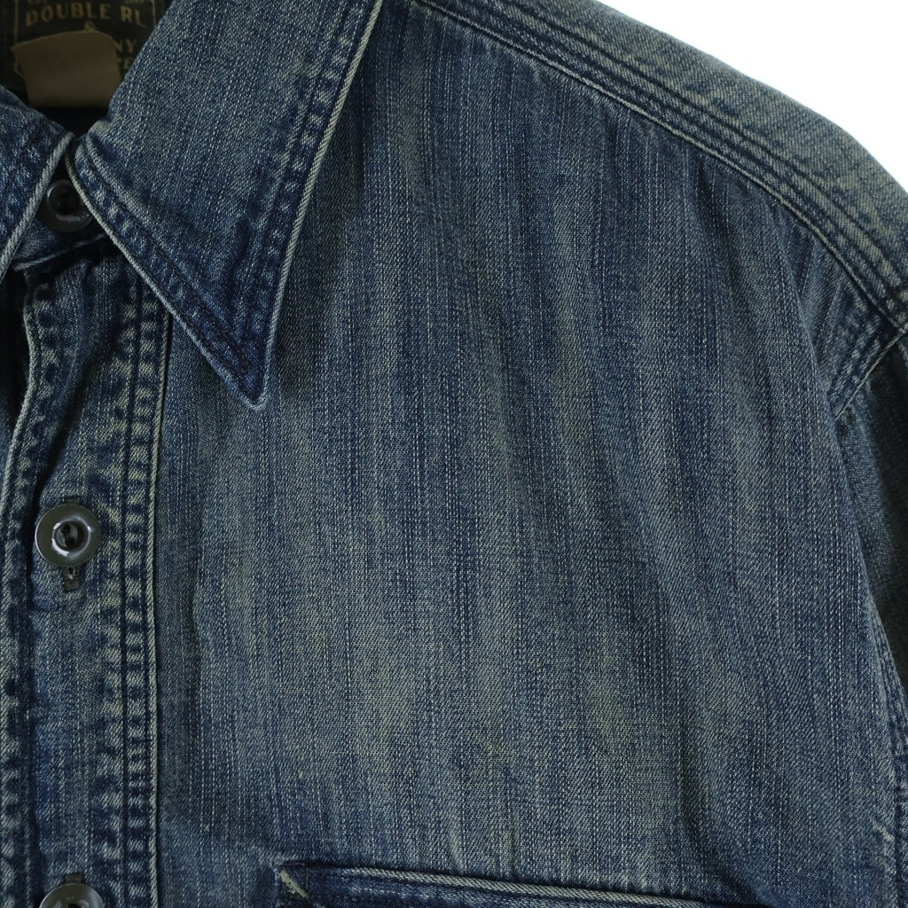 RRL(ダブルアールエル) シャンブレー デニム 長袖シャツ インディゴ