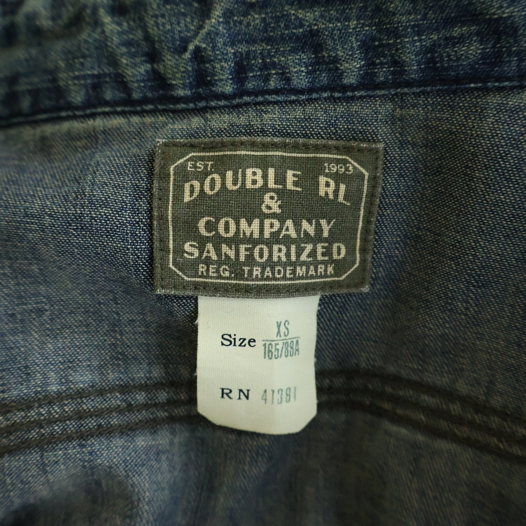 RRL(ダブルアールエル) シャンブレー デニム 長袖シャツ インディゴ