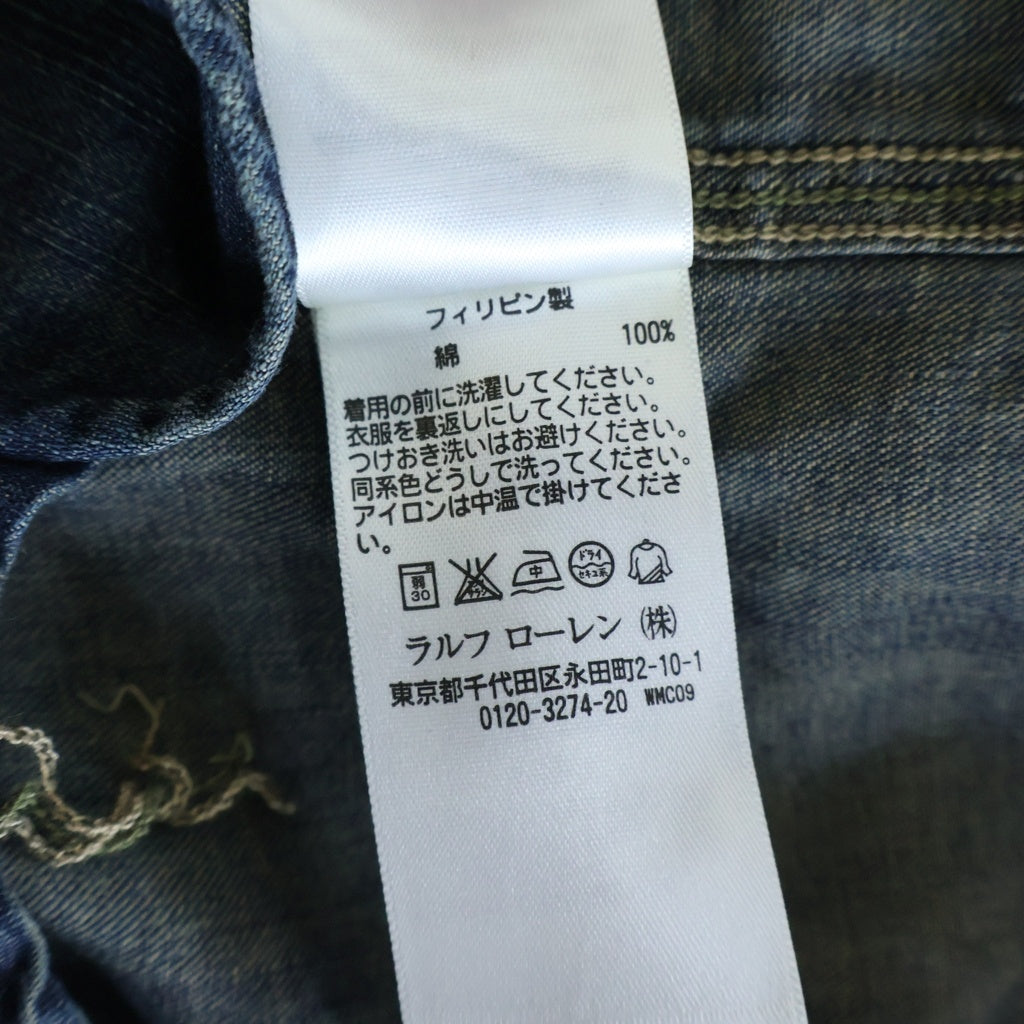 RRL(ダブルアールエル) シャンブレー デニム 長袖シャツ インディゴ