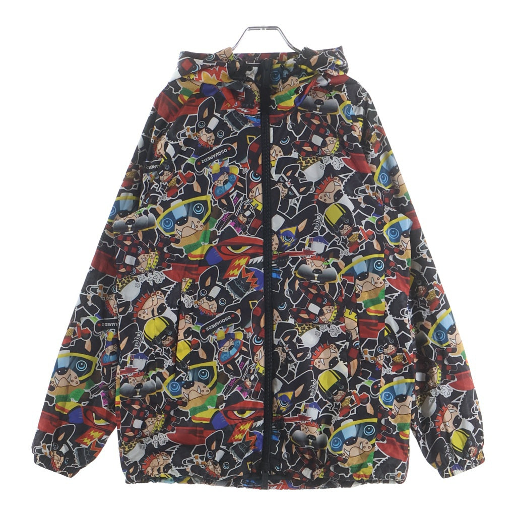 DSQUARED2(ディースクエアード) 総柄 ナイロン マウンテンパーカー ジャケット マルチ S74AN0139 S52490