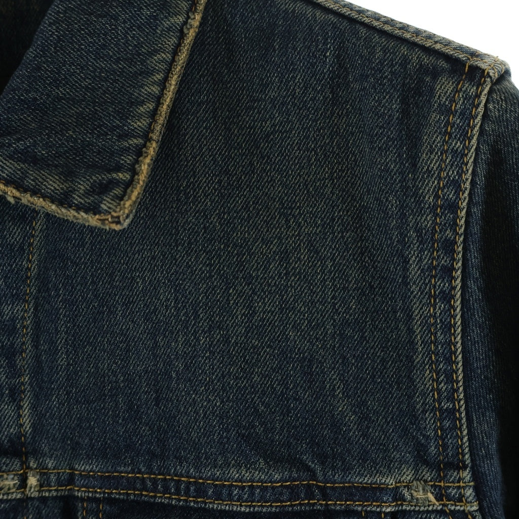 SAINT LAURENT PARIS(サンローランパリ) 15SS Damaged Denim Jacket ダメージ加工 トラッカー デニムジャケット インディゴ 377890 YYS07