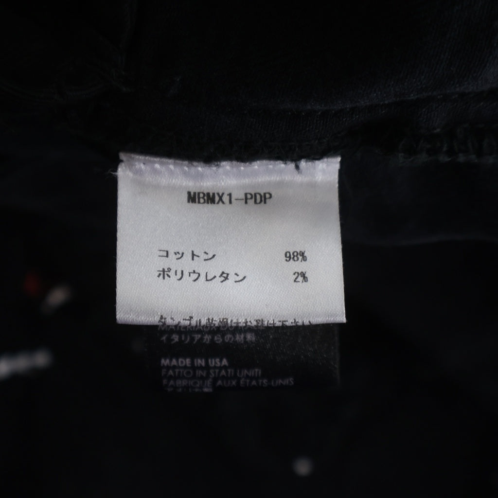 AMIRI(アミリ) MX1 PAINTED JEANS ダメージ加工 ペイント ラメ ストレッチ デニム スキニーパンツ ブラック