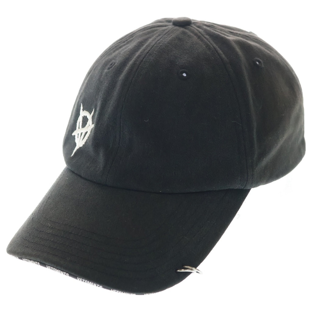 VETEMENTS(ヴェトモン) 19AW ×Reebok Anarchy Cap リーボック アナーキー ロゴ刺繍 ベースボールキャップ 帽子 ブラック