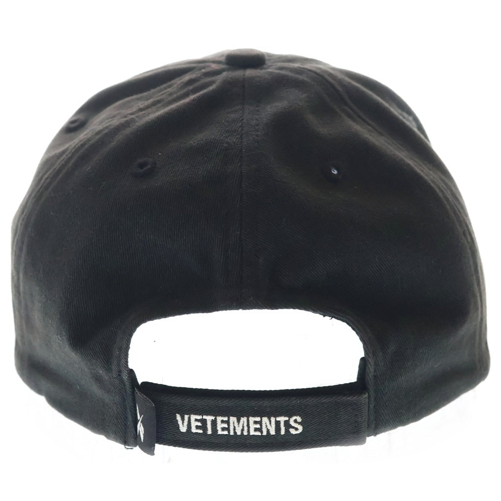 VETEMENTS(ヴェトモン) 19AW ×Reebok Anarchy Cap リーボック アナーキー ロゴ刺繍 ベースボールキャップ 帽子 ブラック