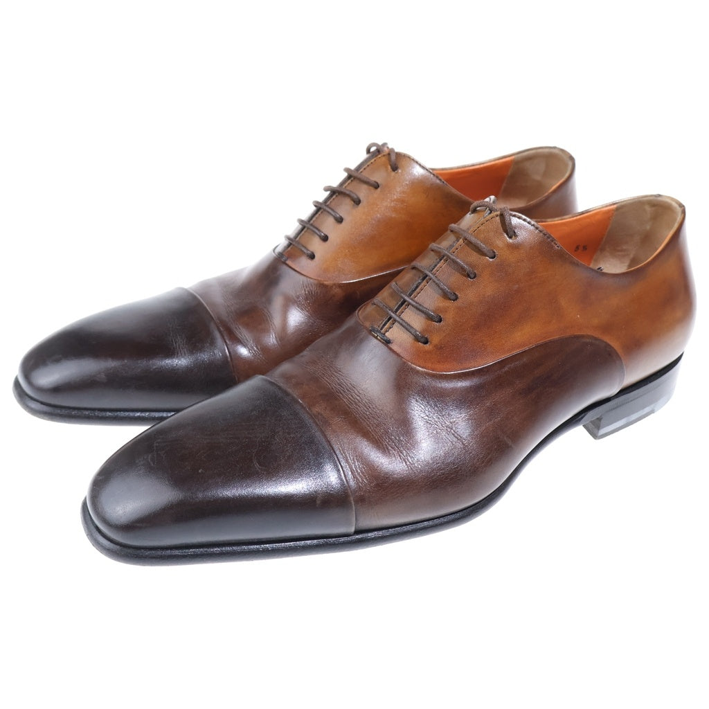 Santoni(サントーニ) ストレートチップ レザー ビジネスシューズ ドレスシューズ ブラウン 6365