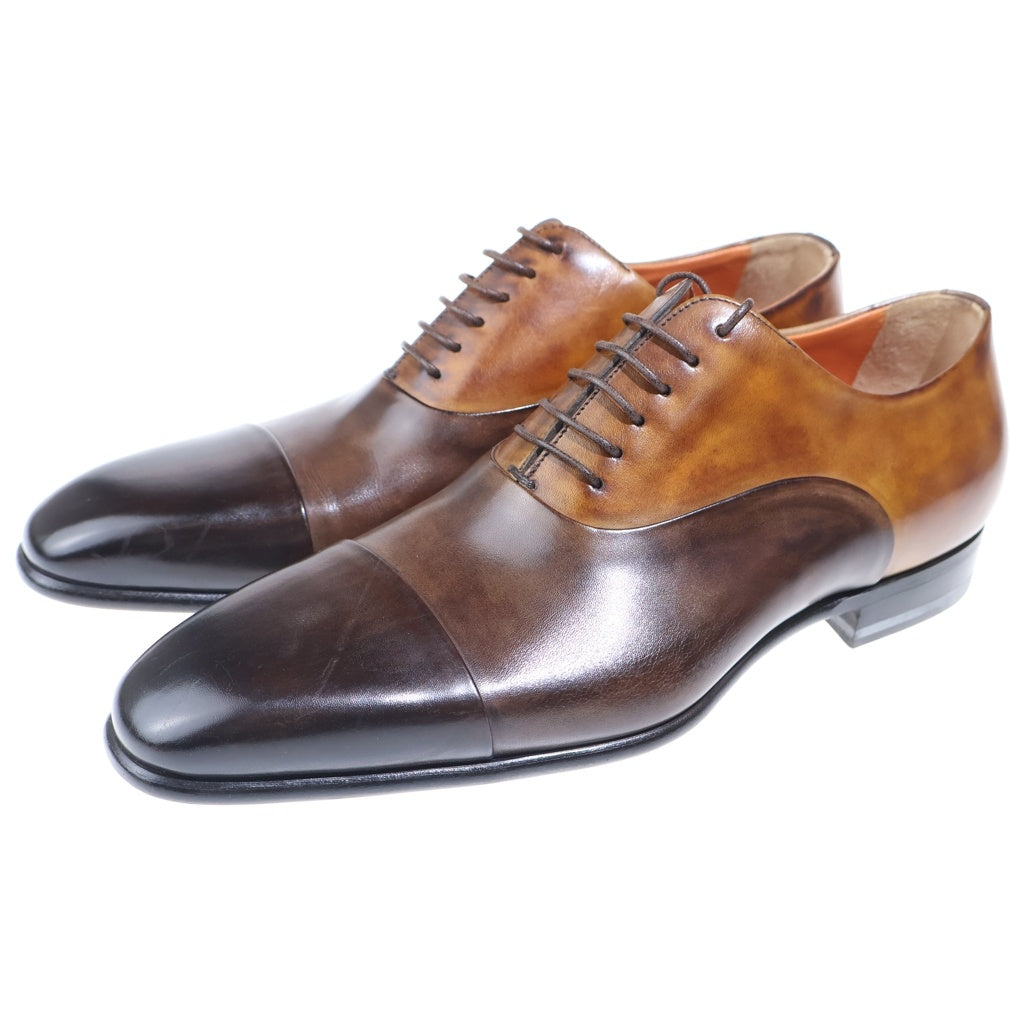 Santoni(サントーニ) ストレートチップ レザー ビジネスシューズ ドレスシューズ ブラウン 6365