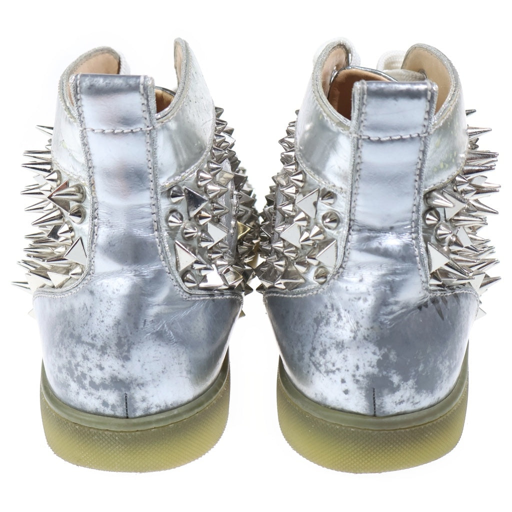 CHRISTIAN LOUBOUTIN(クリスチャンルブタン) ピックピック スタッズ パテント ハイカットスニーカー シルバー