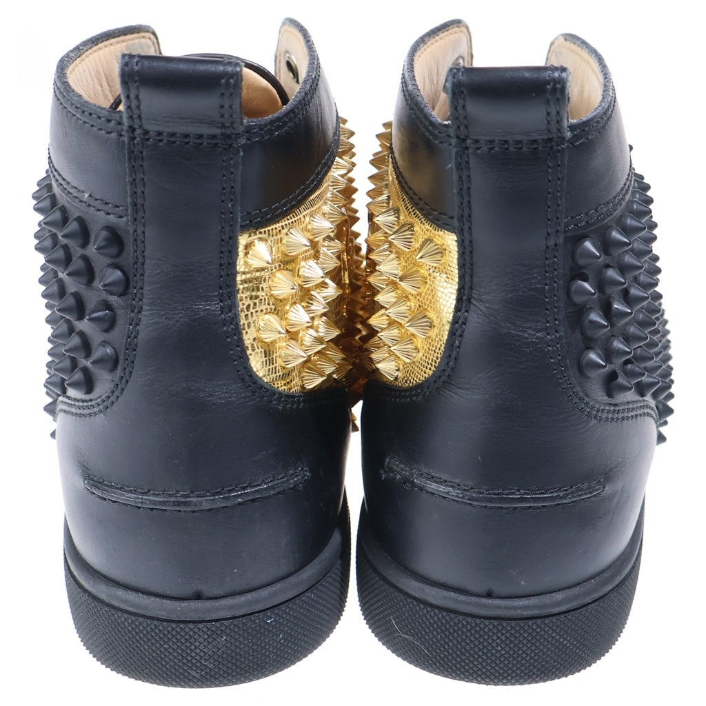 CHRISTIAN LOUBOUTIN(クリスチャンルブタン) ノーリミット スタッズ ハイカットスニーカー ゴールド/ブラック