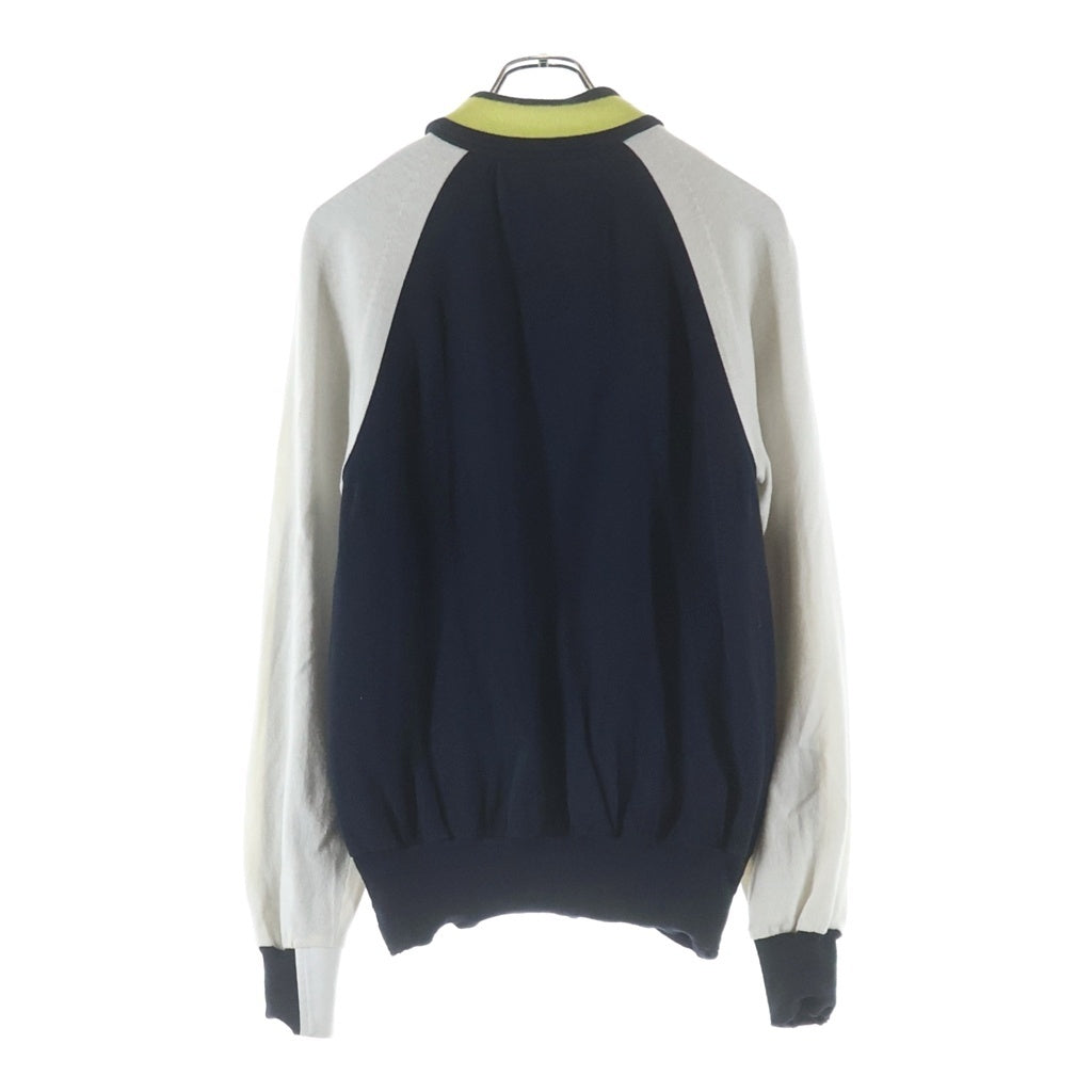 Sacai(サカイ) 16SS カシミヤ混 ニット ジャケット ブルゾン ネイビー/ホワイト 16-00994M