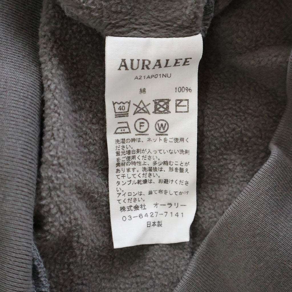 AURALEE(オーラリー) 21AW ELASTIC HIGH GAUGE SWEAT P/O エラスティックハイゲージ スウェット トレーナー カーキ A21AP01NU