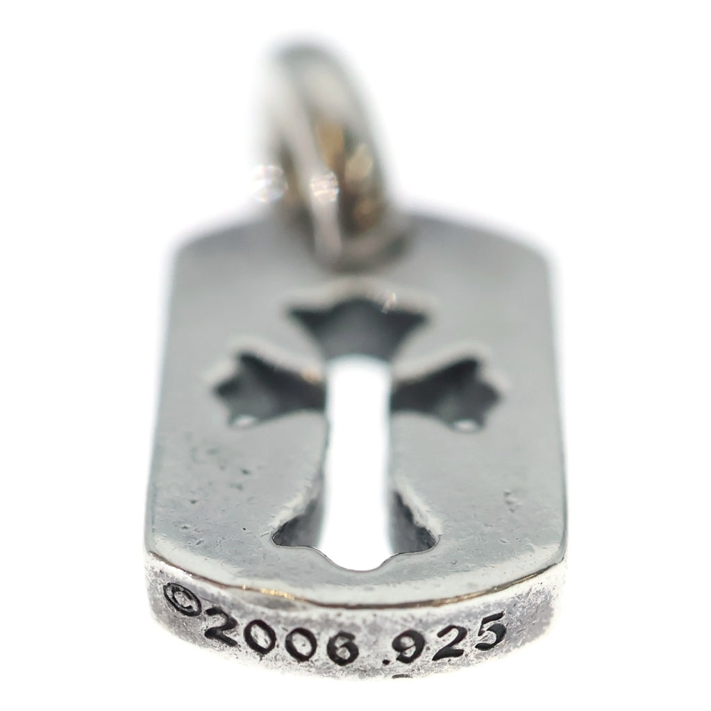 CHROME HEARTS(クロムハーツ) DT TNY CO CRS タイニーカットアウトクロスドッグタグ チャーム ペンダントトップ シルバー BCA252
