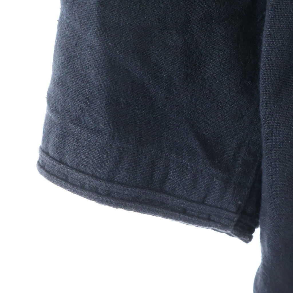 VISVIM(ヴィスヴィム) 19SS DUGOUT SHIRTL/S リネン シルク コットン 長袖ベースボールシャツ ブラック 0119105011013
