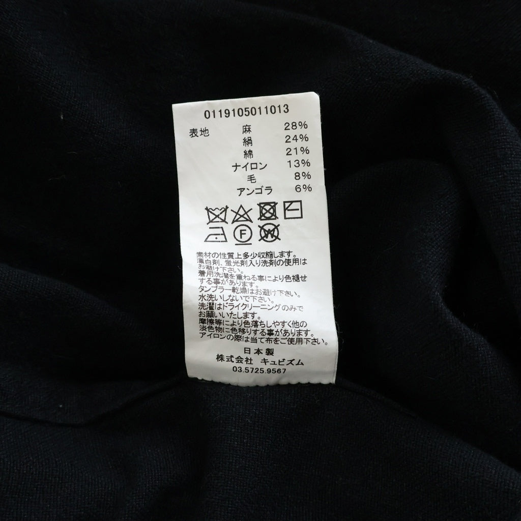 VISVIM(ヴィスヴィム) 19SS DUGOUT SHIRTL/S リネン シルク コットン 長袖ベースボールシャツ ブラック 0119105011013