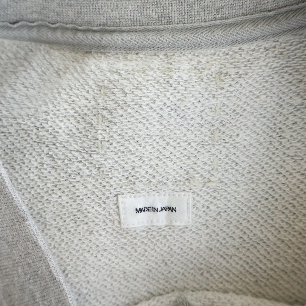 VISVIM(ヴィスヴィム) 23AW COURT SWEAT L/S C/WS カシミヤ混 クルーネック コートスウェット トレーナー グレー