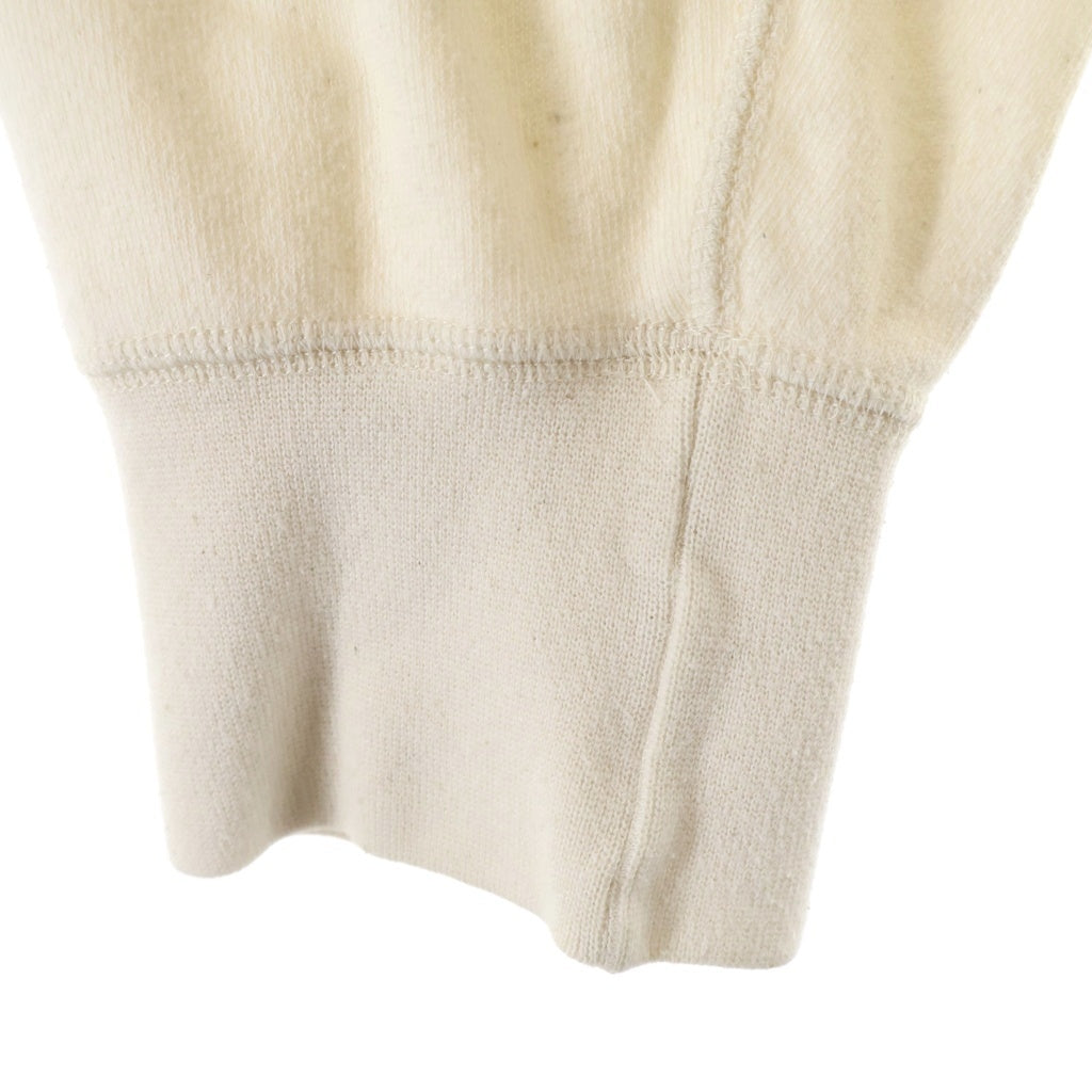 VISVIM(ヴィスヴィム) 24SS COURT SWEAT L/S C/WS カシミヤ混 クルーネック コートスウェット トレーナー アイボリー