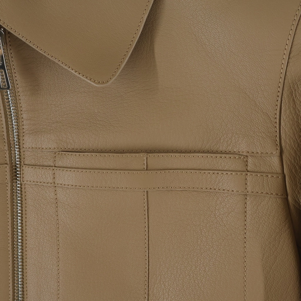 HERMES(エルメス) ゴートレザー シルクレーヨンライナー ジップアップ