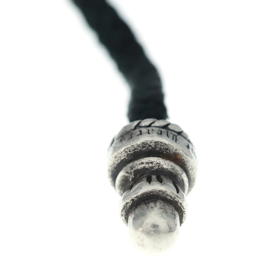 CHROME HEARTS(クロムハーツ) LEATHER BRAID レザーブレード ボロチップ ブラック/シルバー