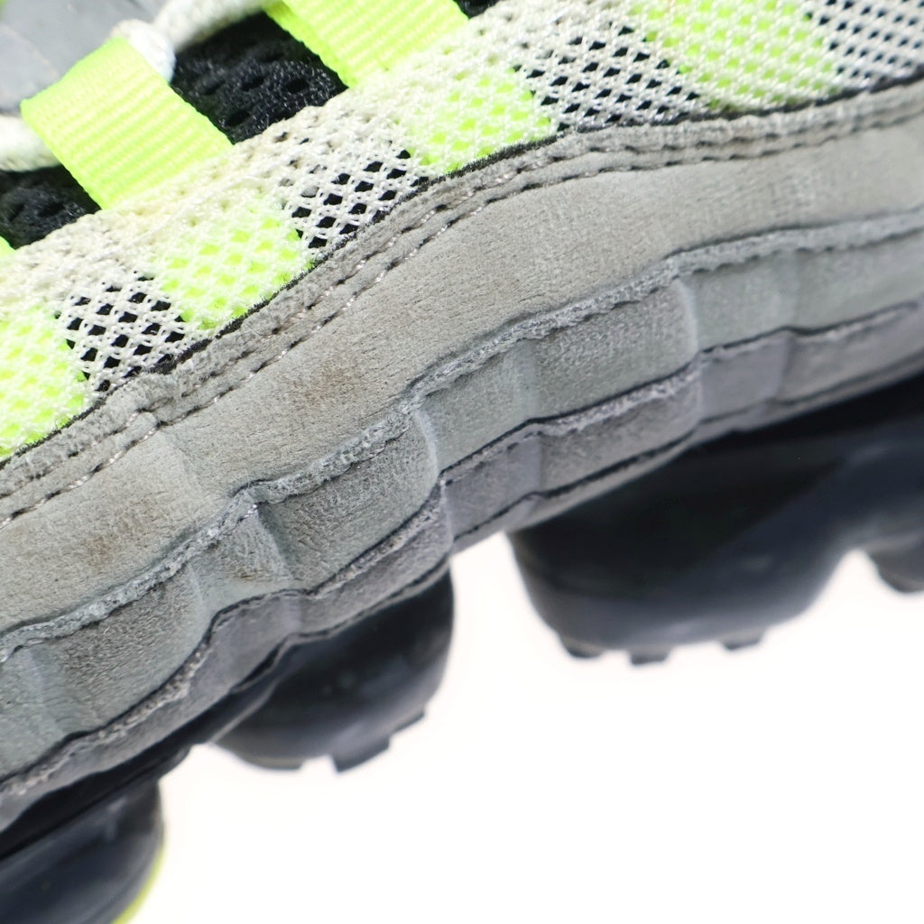 NIKE(ナイキ) AIR VAPORMAX 95 Neon AJ7292-001 エアヴェイパーマックス ネオン ローカットスニーカー グレー/イエロー US9/27.0cm