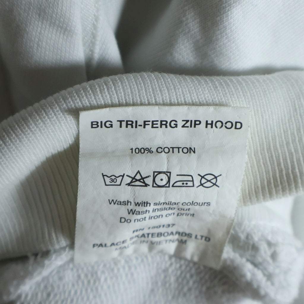Palace Skateboards(パレススケートボーズ) BIG TRI-FERG ZIP HOOD コットン ジップアップスウェットパーカー ホワイト