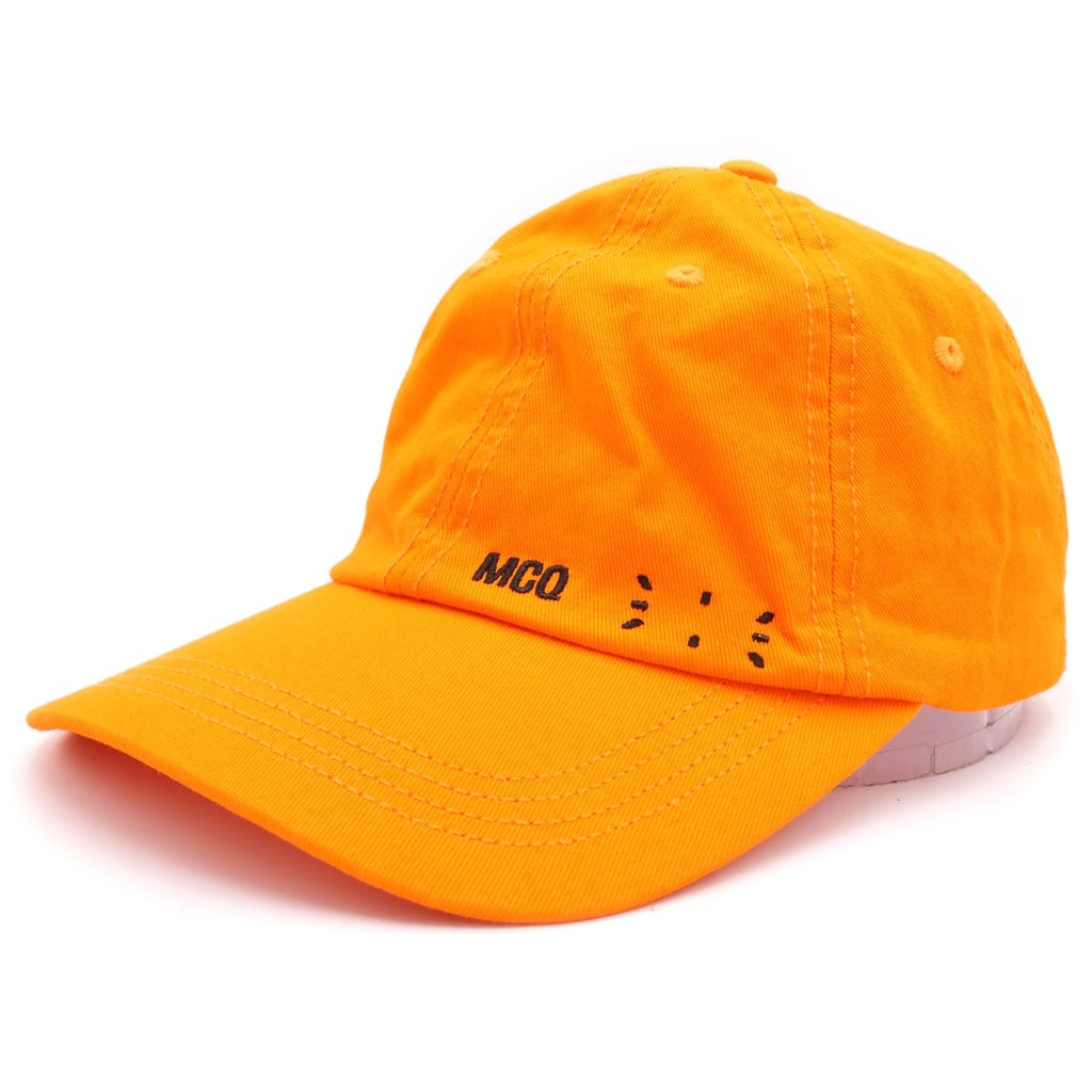 McQ(マックキュー) ロゴ刺繍 スタジアム キャップ 帽子 オレンジ 700082 RG102 レディース