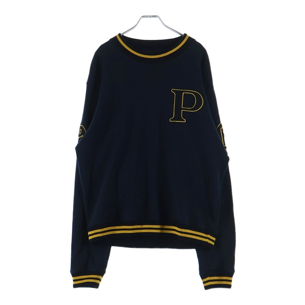 PRADA(プラダ) カレッジロゴ クルーネック スウェット トレーナー ブラック UJL80B