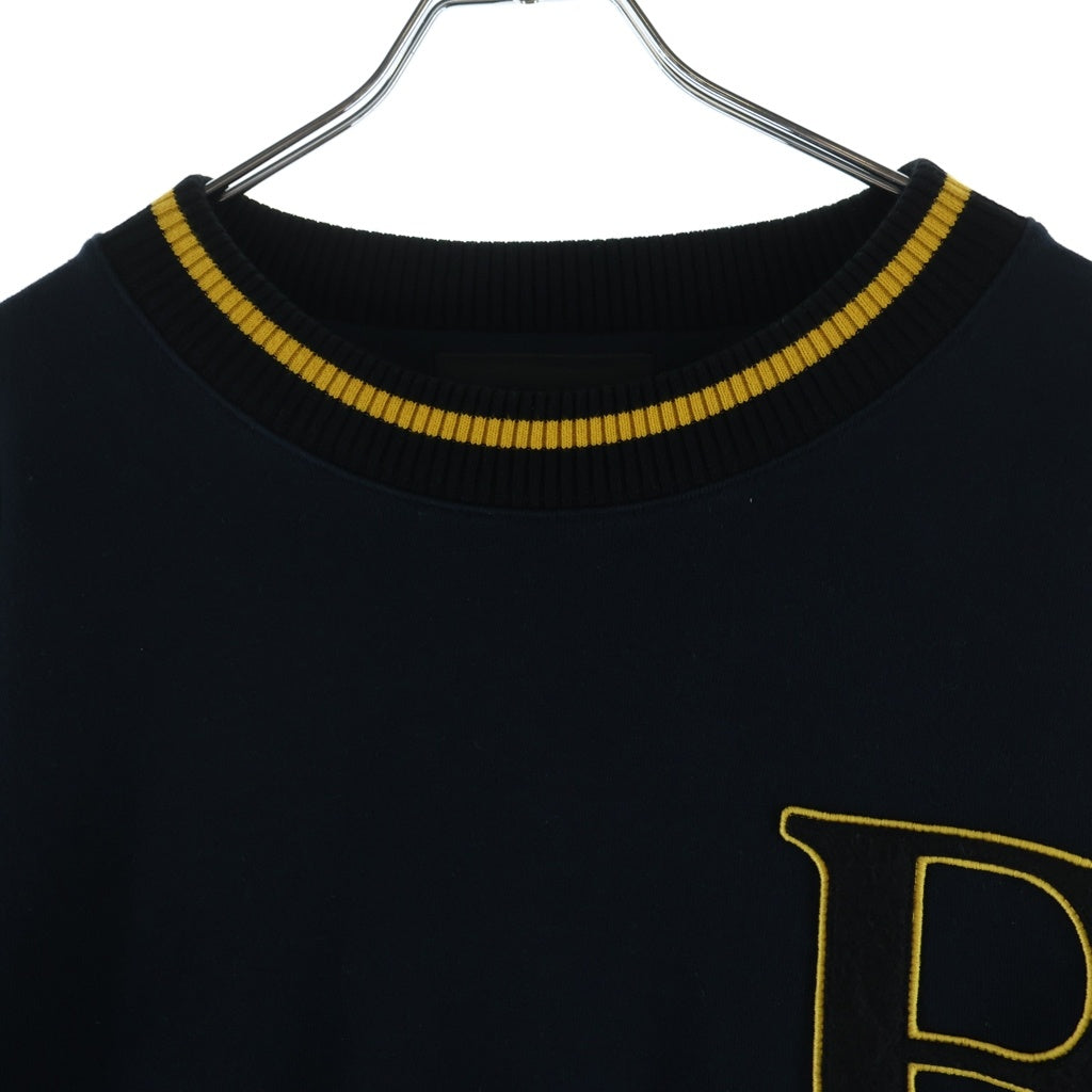 PRADA(プラダ) カレッジロゴ クルーネック スウェット トレーナー ブラック UJL80B