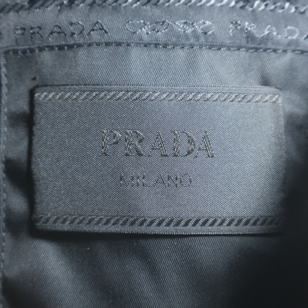 PRADA(プラダ) 19AW トライアングルロゴプレート ジップアップ ナイロン キルティングベスト ブラック SGB315